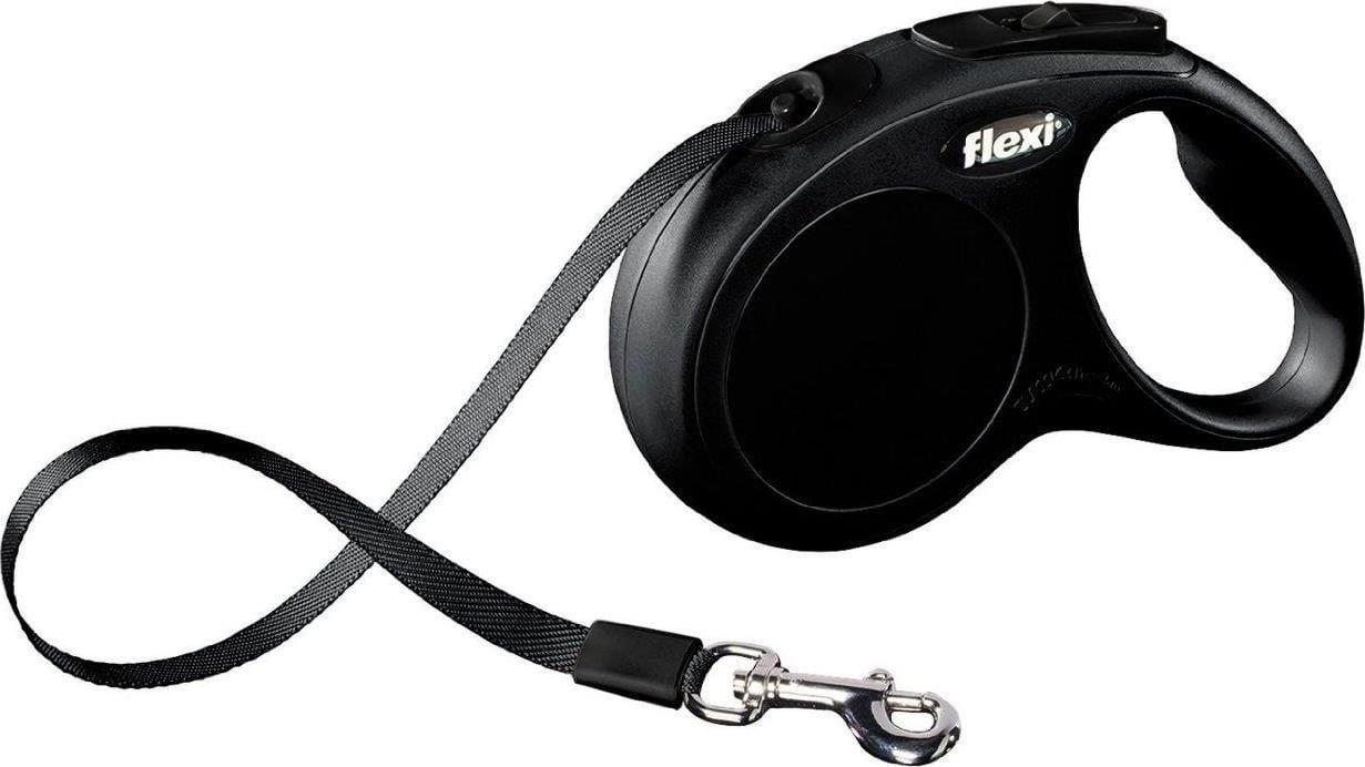 Flexi New Classic S Leash 5 m Black - Hunde Fl-3228