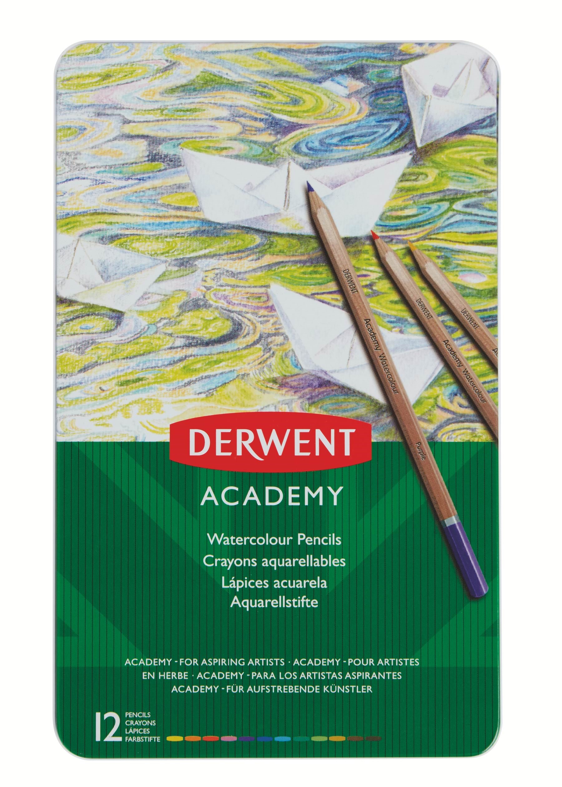 Derwent Watercolour Pencils (12 Tin) - Hobby Zubehoer Buntstifte 2301941