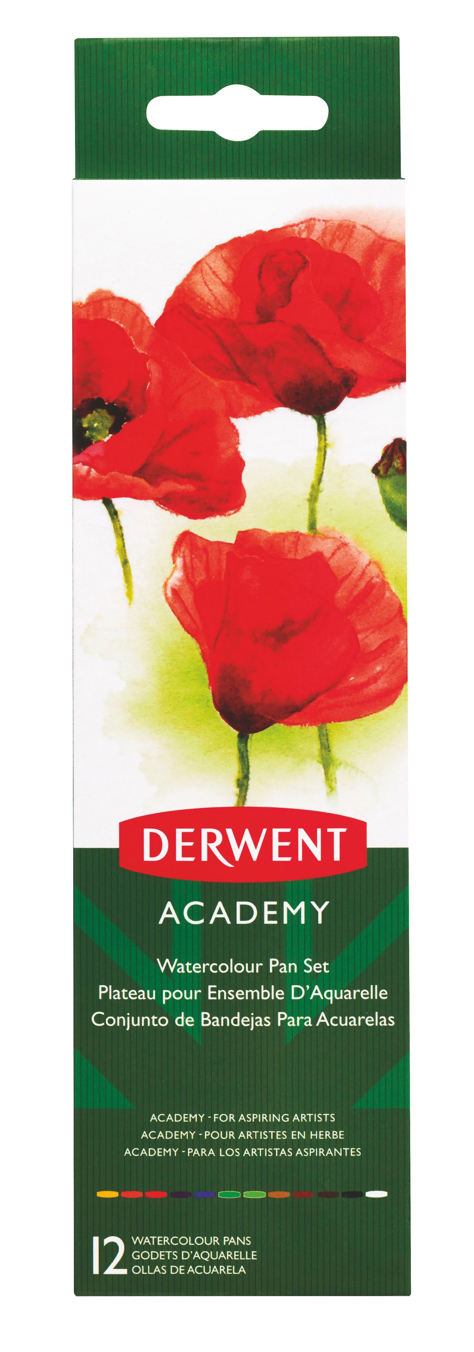 Derwent Watercolour (12 Pan Set) - Hobby Zubehoer Buntstifte 2301955