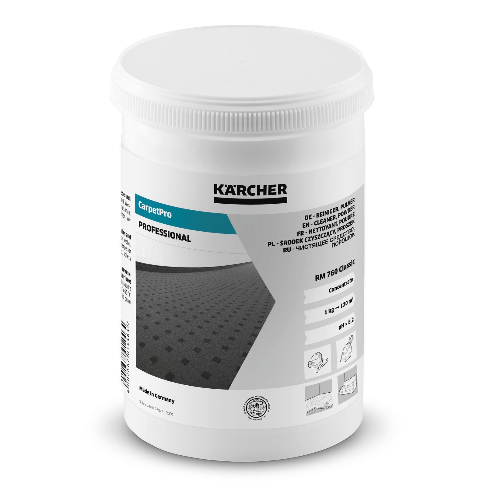 Kärcher Teppichwäscher Carpetpro Cleaning Agent Classic RM 760, Powder, 0.8kg - Teppichwaescher 6.295-849.0