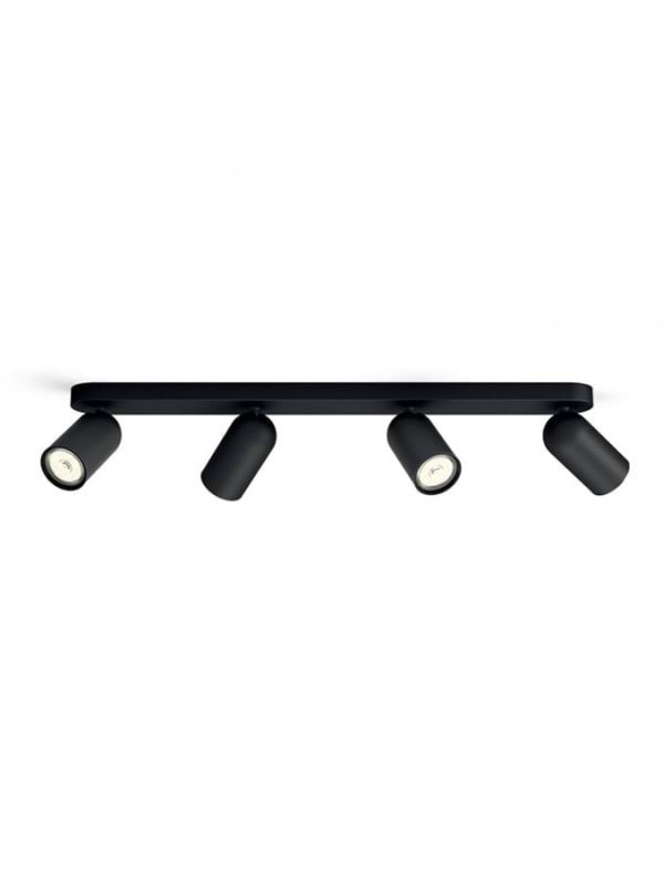 Philips Pongee Spotschiene 4xgu10, Schwarz - Lampen
