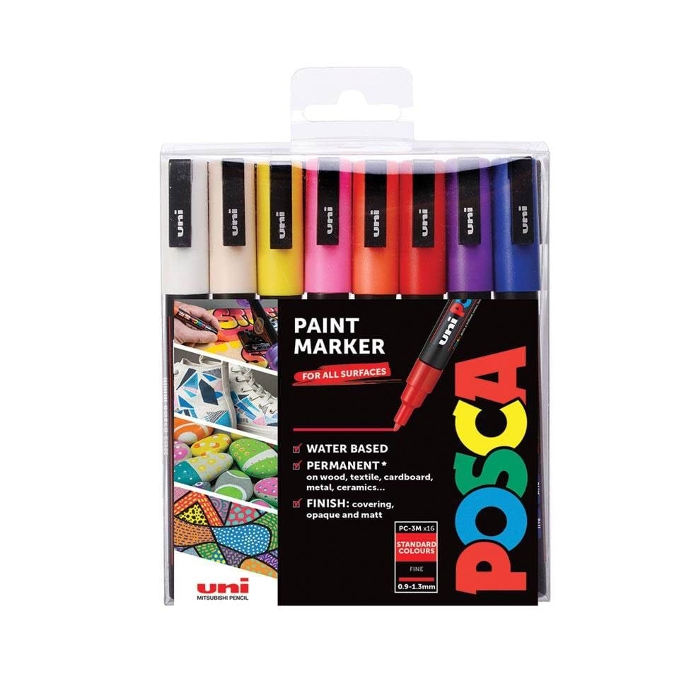 Posca Pc-3m - 16 Colors - Hobby Zubehoer