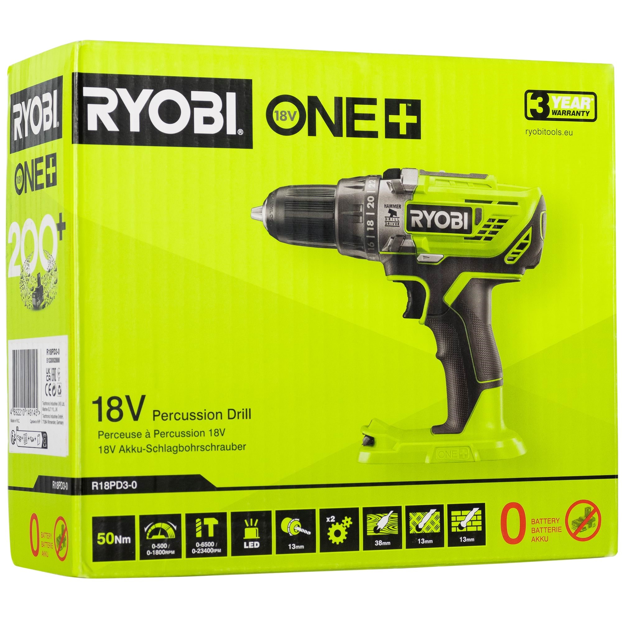 Ryobi One+ R18pd3-0 Percussion Drill (Solo) - Schraubbohrmaschinen 5133002888