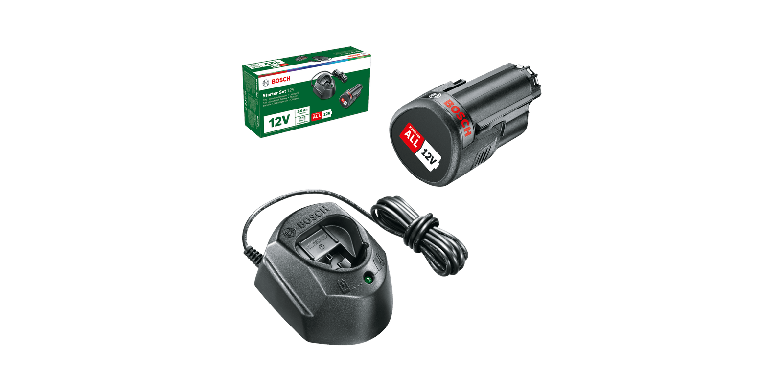 Bosch Grøn 12v Batterisæt 1x1.5ah M/lader - Haus Garten