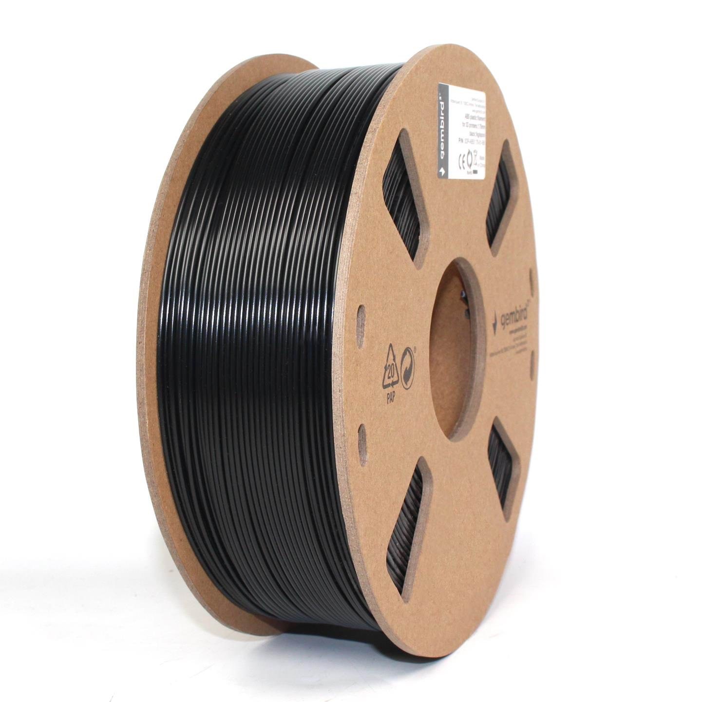 Gembird Abs Filament - Schwarz - 1.75mm ø - 1 kg - Filament 3D Drucker