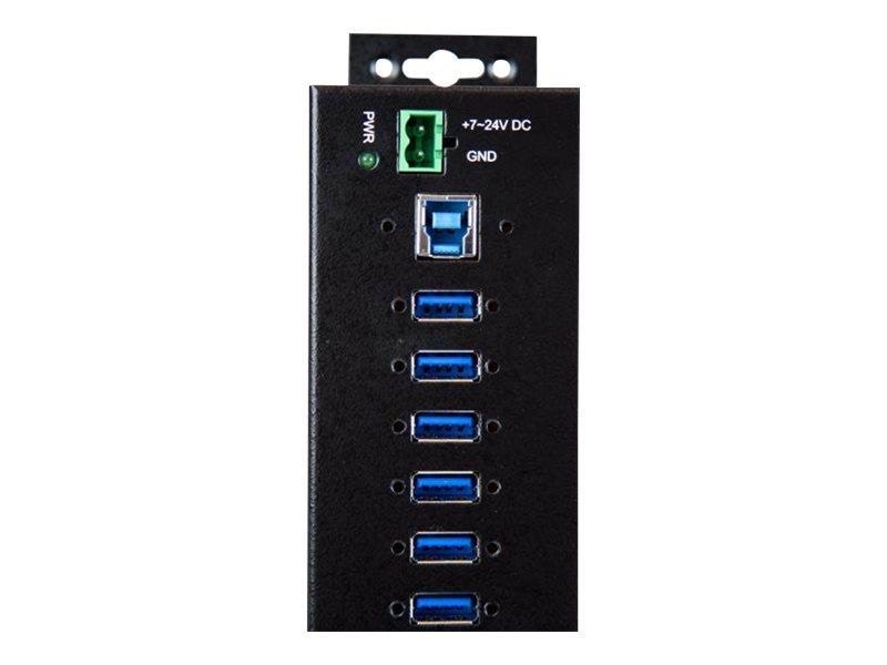 10-port Industrial Usb 3.0 Hub With External Power Adapter - Hub - 10 Ports Usb-hubs - Usb 3.2 - 10 - Schwarz - Usb Hubs