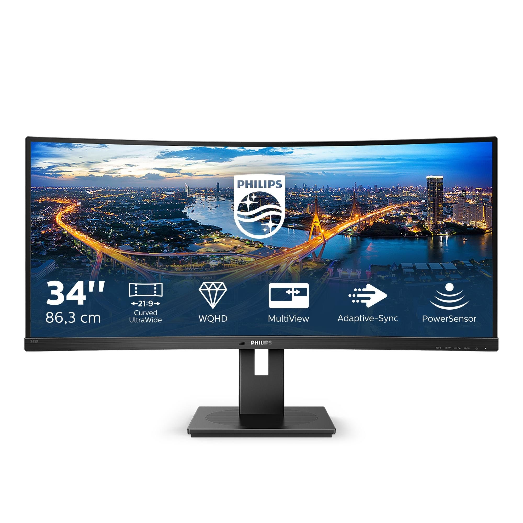 34" Philips 345b1c - 3440x1440 (Uwqhd) - 100hz - VA - Bildschirm Black 345b1c/00