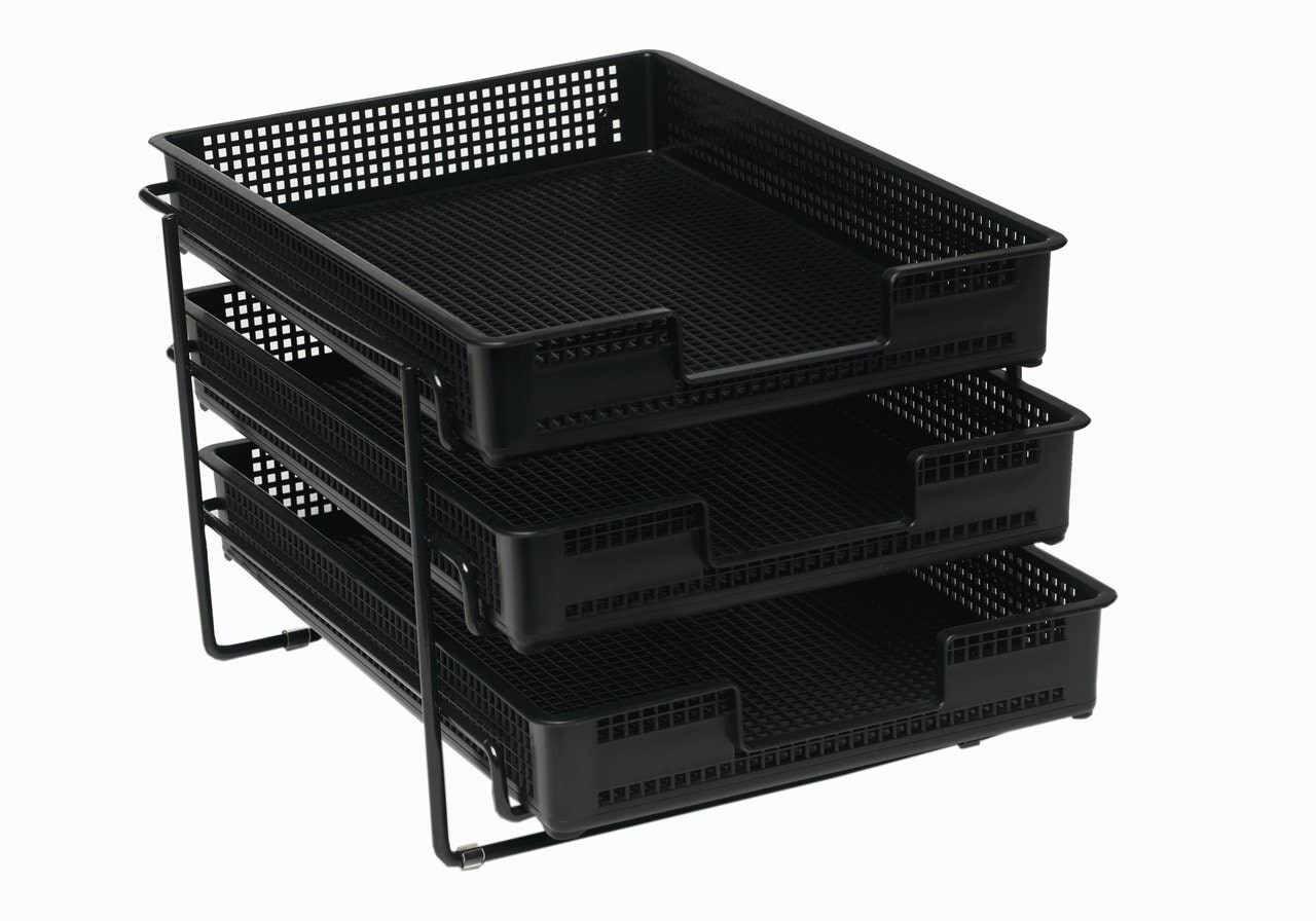 Bantex Orth Reflex Stand With 3 A4 Letter Trays Black - Schreibtischzubehoer