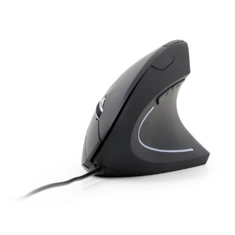Gembird Ergonomic 6-button Wired Optical Mouse - Vertical Mouse (Schwarz) - Maus Mus-ergo-01