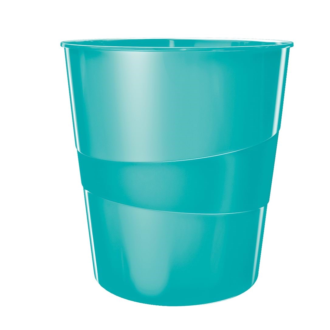 Leitz Wow Papierkorb Eisblau - Schreibtischzubehoer