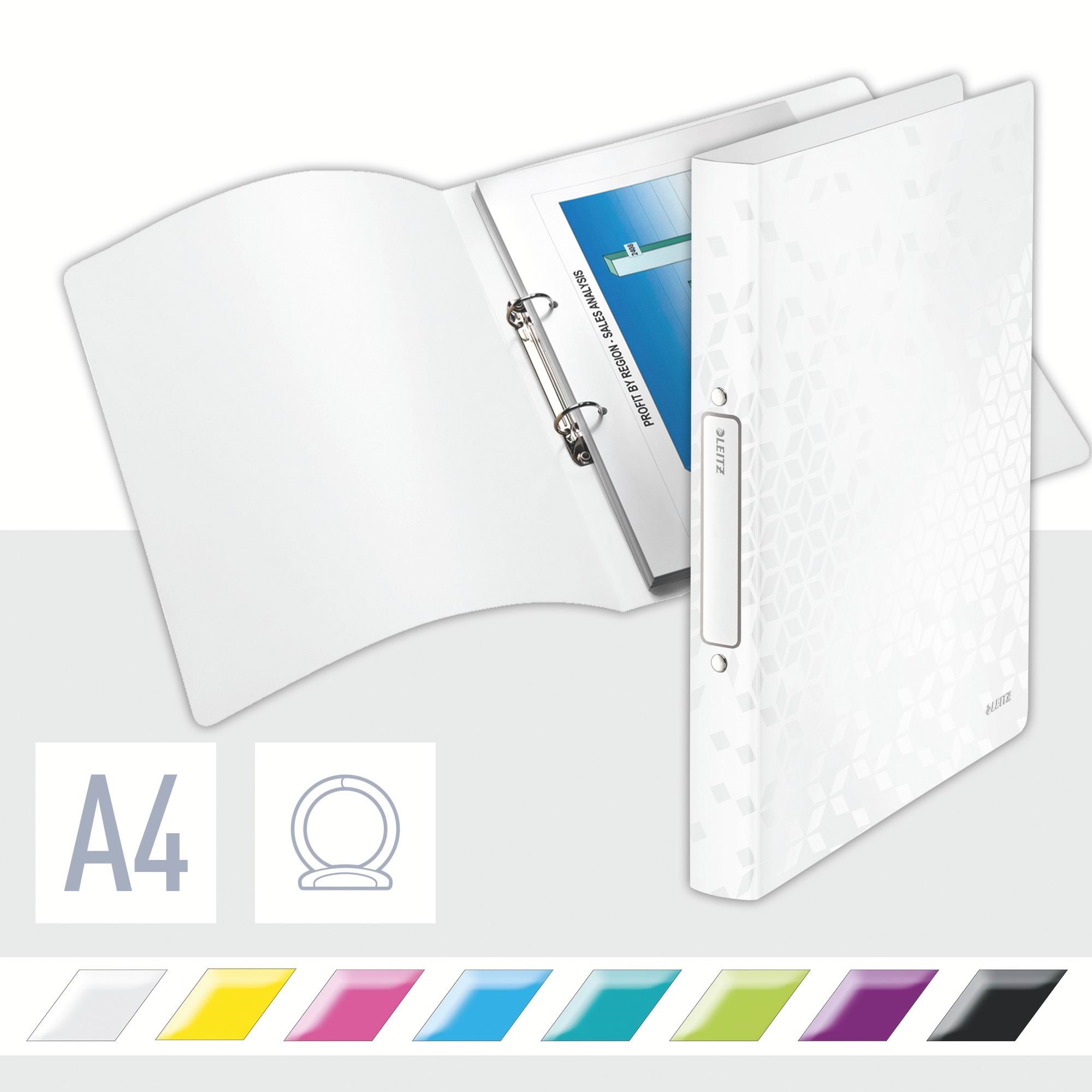 Leitz Wow Ringbuch Weiß - Mappenund Clipboards