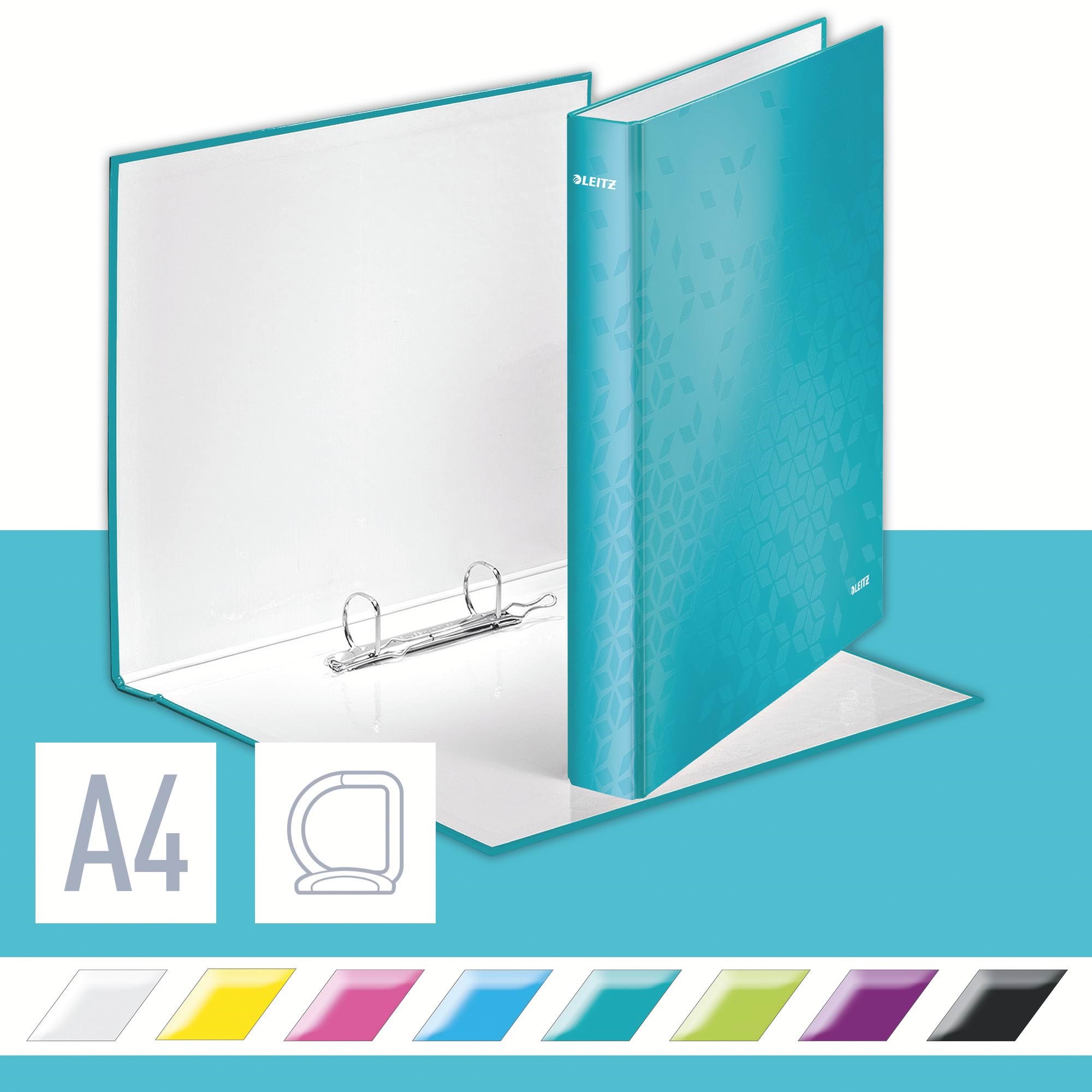 Leitz Wow Ringbuch Violett - Briefordner Und Ringmappen Eisblau 42410051