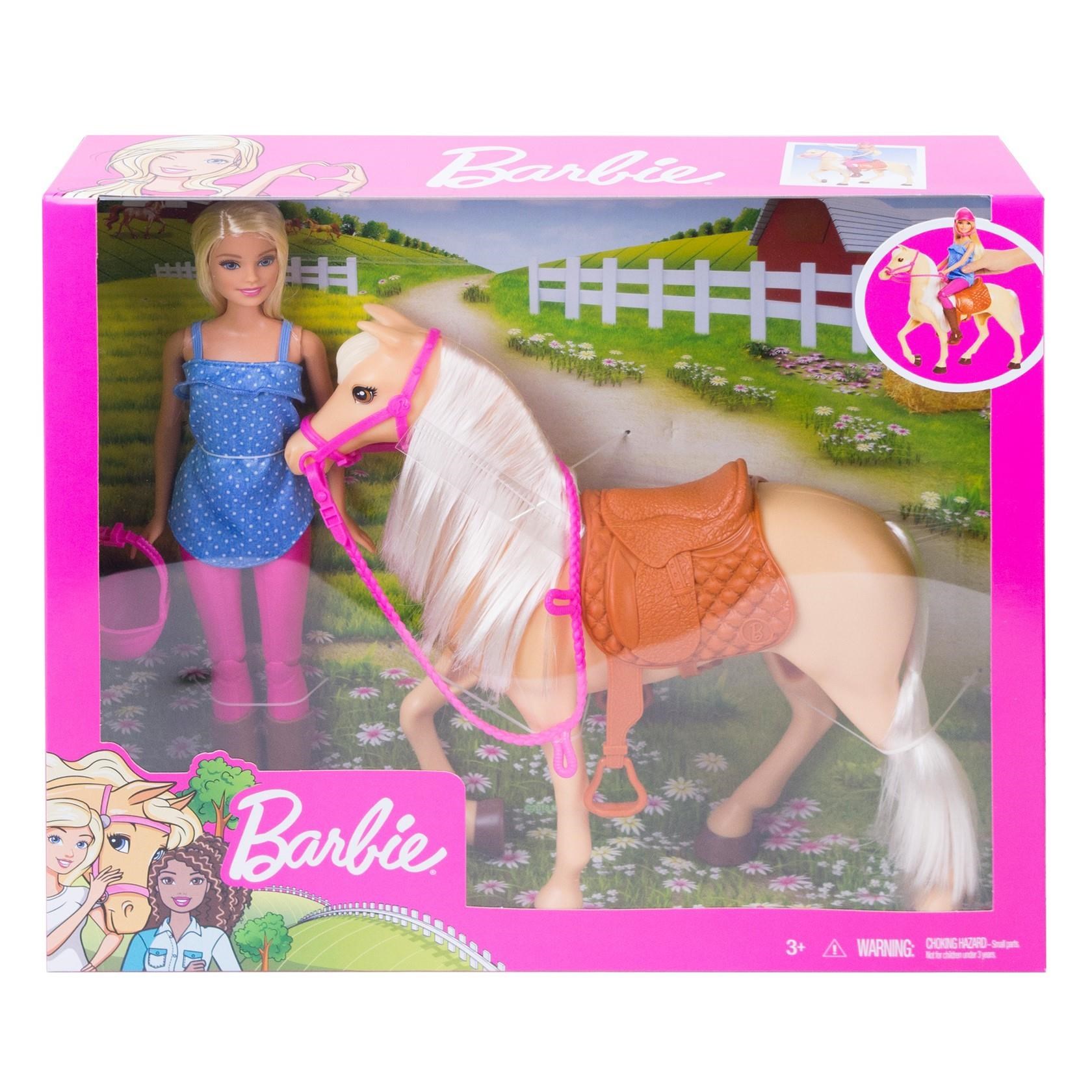 Barbie Doll And Horse (Blonde) - Dolls Accessories 960-0203