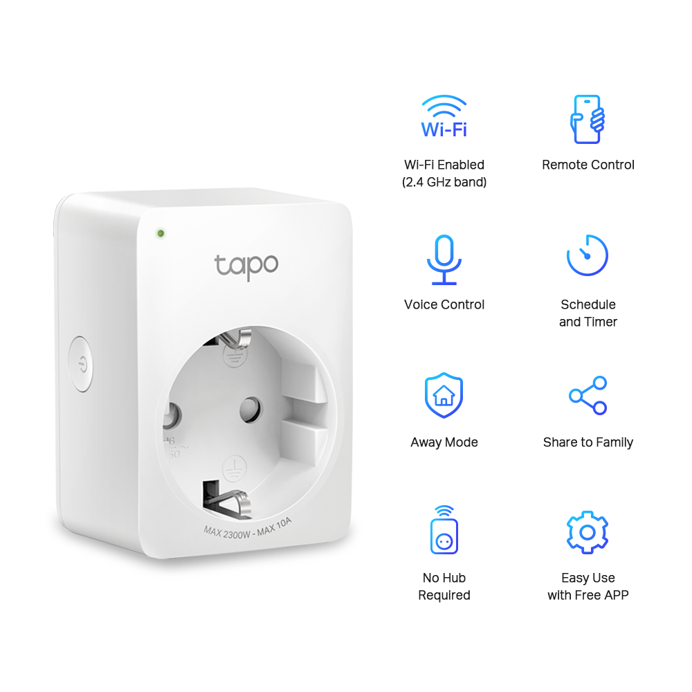 Tp-link Tapo P100 (1-pack) Mini Smart Wi-fi Socket - Smart Home