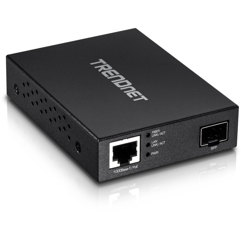 Trendnet Tfc-pgsfp Gigabit Poe PD Sfp Fiber Media Converter - Repeater Transceiver