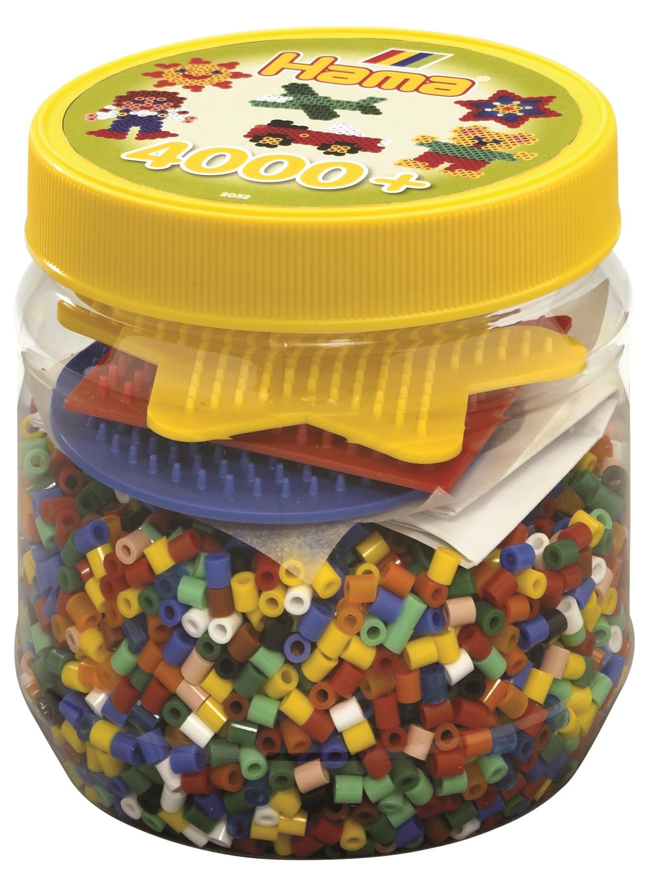 Hama Beads Set in Pot 4000 Pcs - Kreativ Spiele 2052