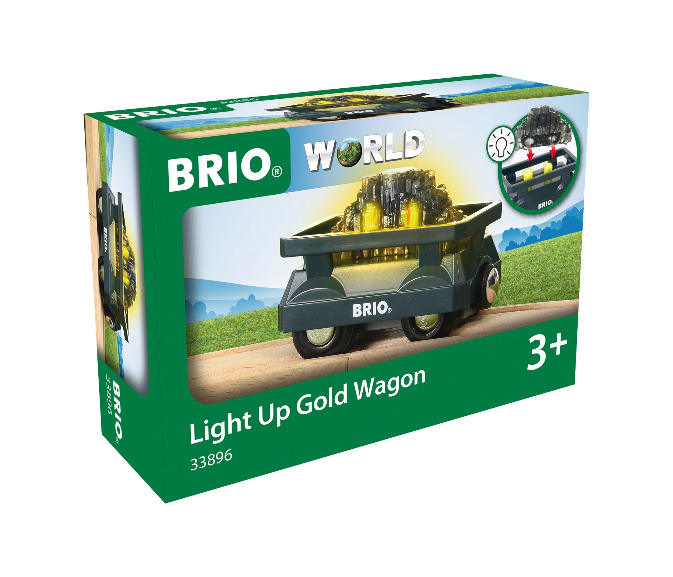 Brio Light Up Gold Wagon - Brio Train 33896