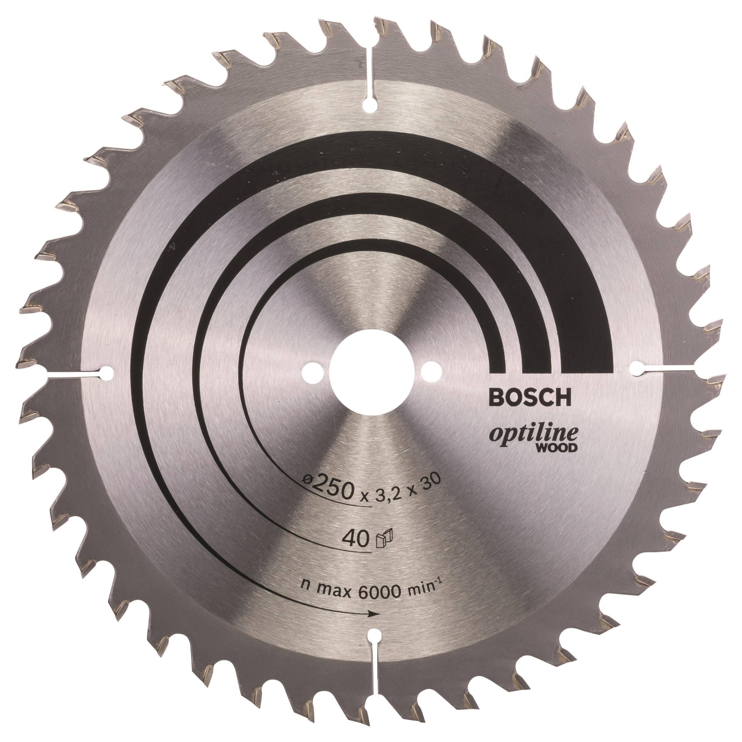Bosch Rundsavkl Optiline 250x3.2x30mm 40 Tdr - Handkreissaege