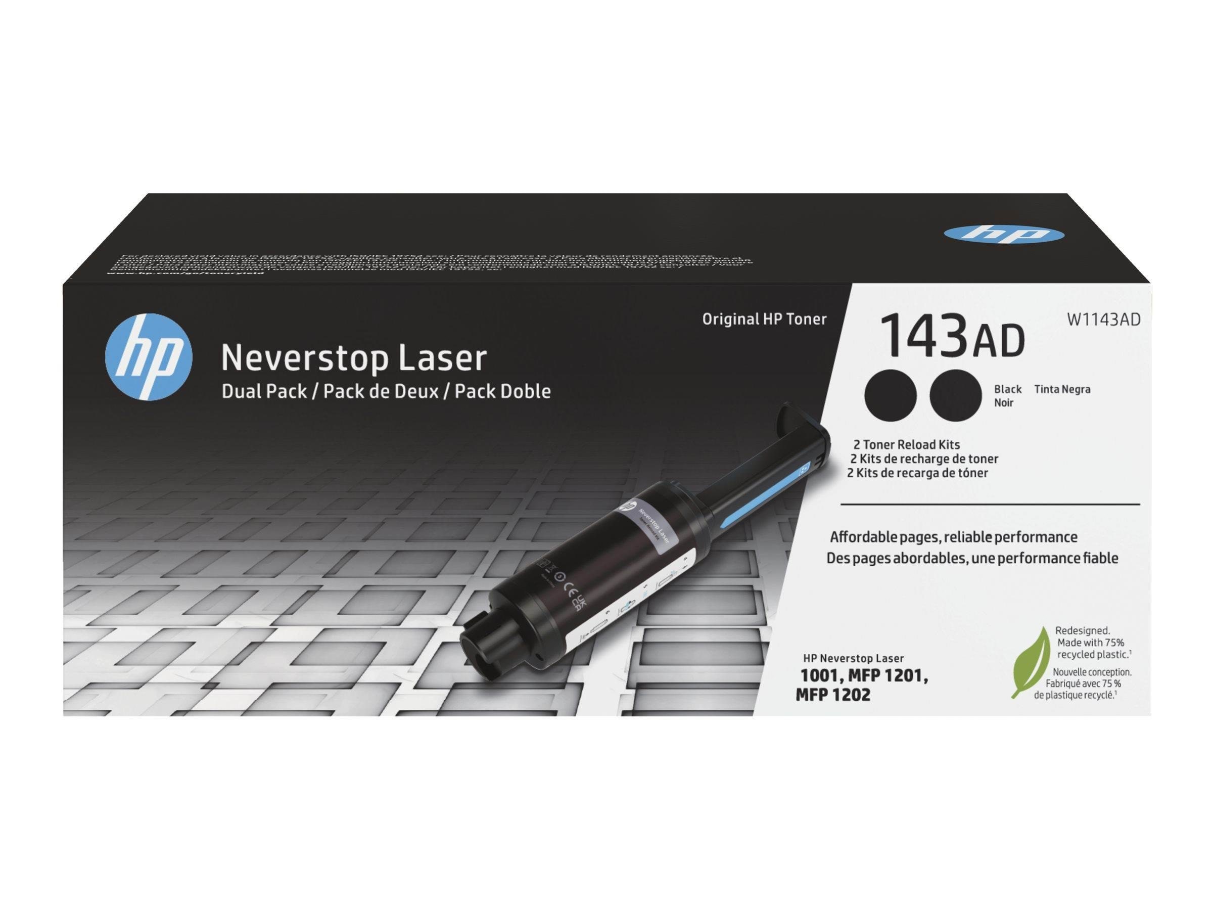HP 143ad / W1143ad - Black Toner 2-pack - Druckerzubehoer Tinte Toner