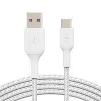 Belkin Boostcharge Usb-a to Usb-c Cable - Braided - 2m - White - Usb Kabel