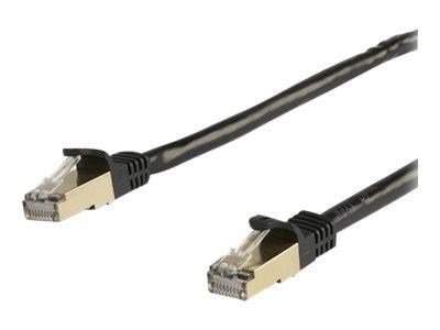 5m Cat6a Ethernet Cable - Black Rj45 Shielded Cable Snagless - Patch Cable - 5 m - Black - Schwarz - 5m - Netzwerk Kabel 6aspat5mbk
