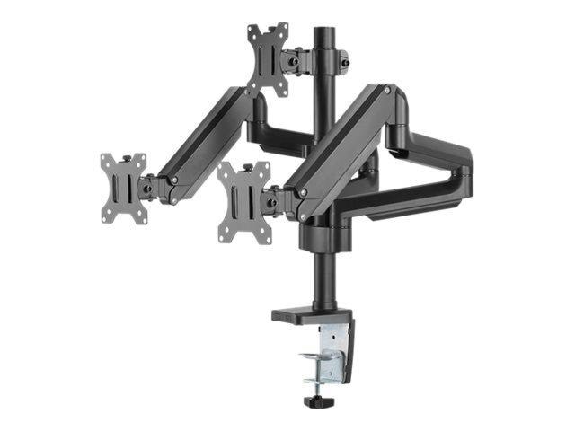Deltaco Office Triple Hydraulisk Monitor-arm 17"-27" - Monitorhalterung Arm-0352