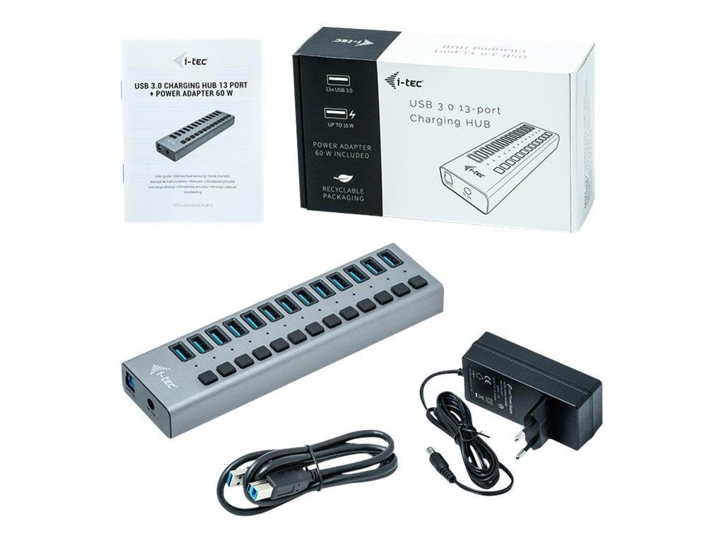 I-tec Usb 3.0 Charging Hub - 13-port - 60w Usb-hubs - 13 - Grau - Usb Hubs U3chargehub13