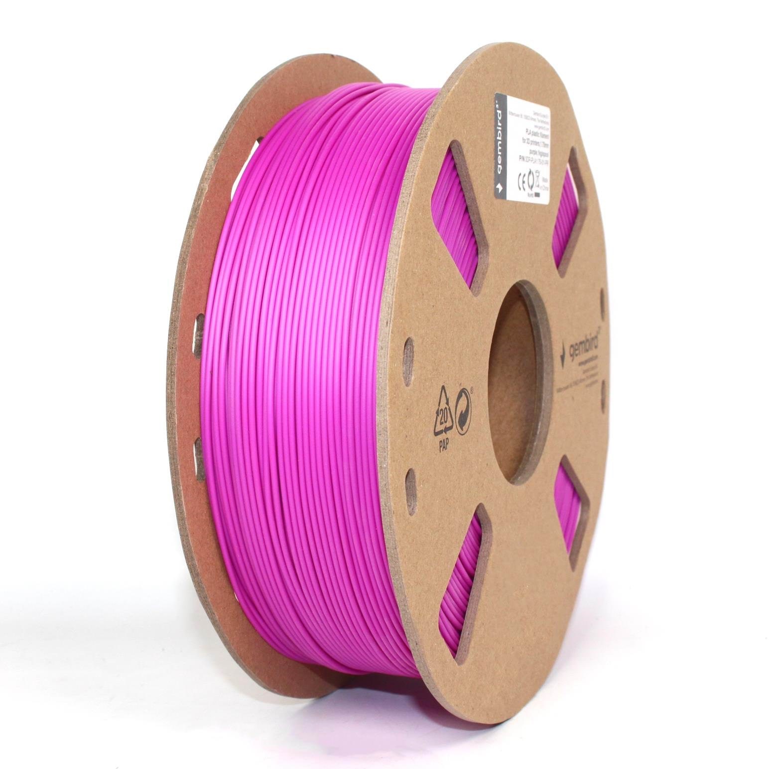 Gembird Pla Filament - Violett - 1.75mm ø - 1 kg - Filament 3D Drucker 3dp-pla1.75-01-pr