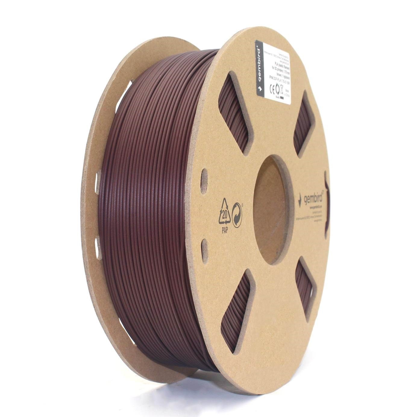 Gembird Pla Filament - Brown - 1.75mm ø - 1 kg - Filament 3D Drucker