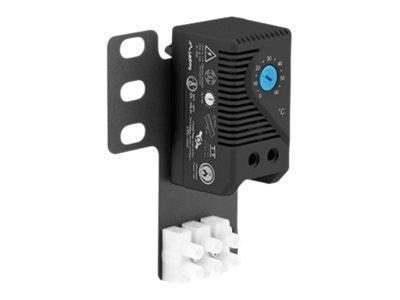 Lanberg Ak-1505-b Closed Loop Thermostat 10a For Rack Cabinets With 19" Ear And Terminal Block Black - Rack Gehaeuse