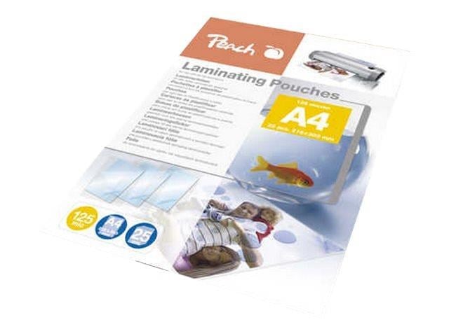 Peach - 25-pack - Glossy Laminating Pouches - Druckerzubehoer Tinte Toner