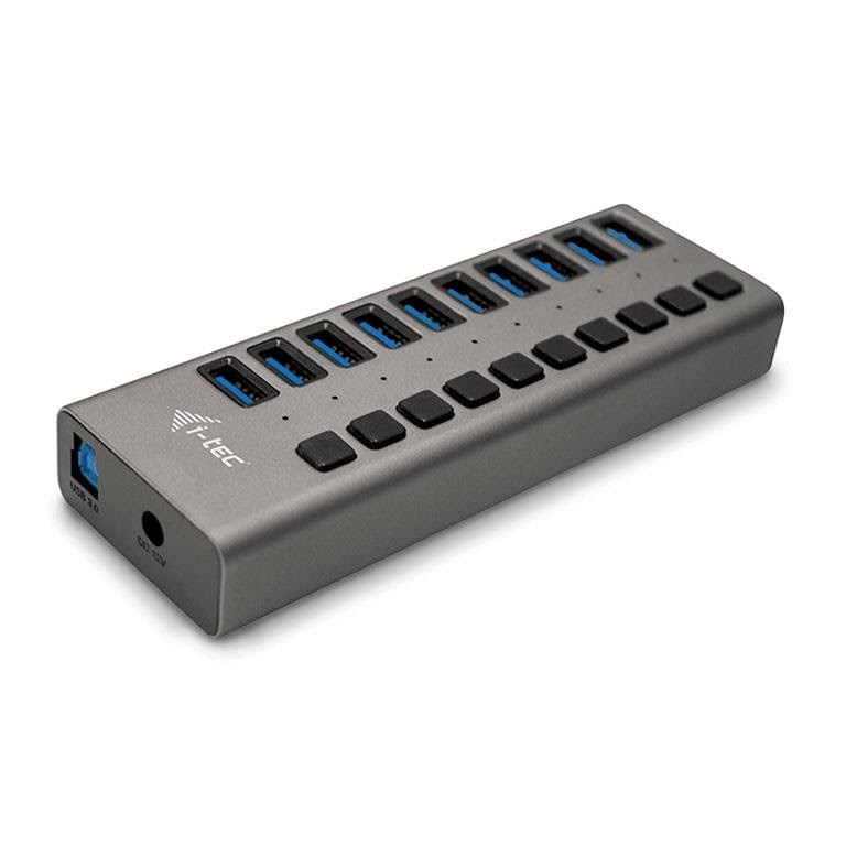 I-tec Usb-a Charging Hub 10 Port + Power Adapter 48 W Usb-hubs - 10 - Grau - Usb Hubs U3chargehub10