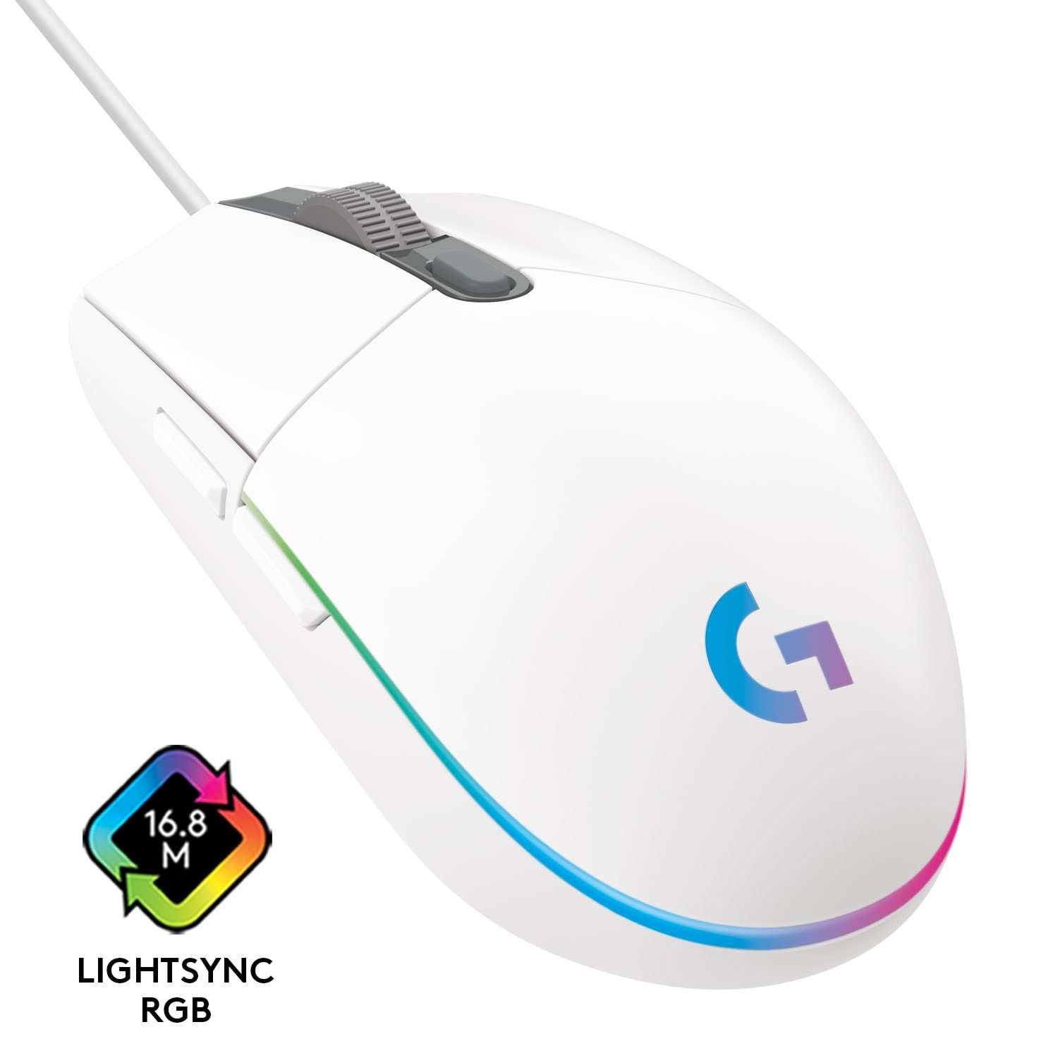 Logitech G203 Lightsync - White - Gaming Maus (Weiß Mit Rgb Licht)