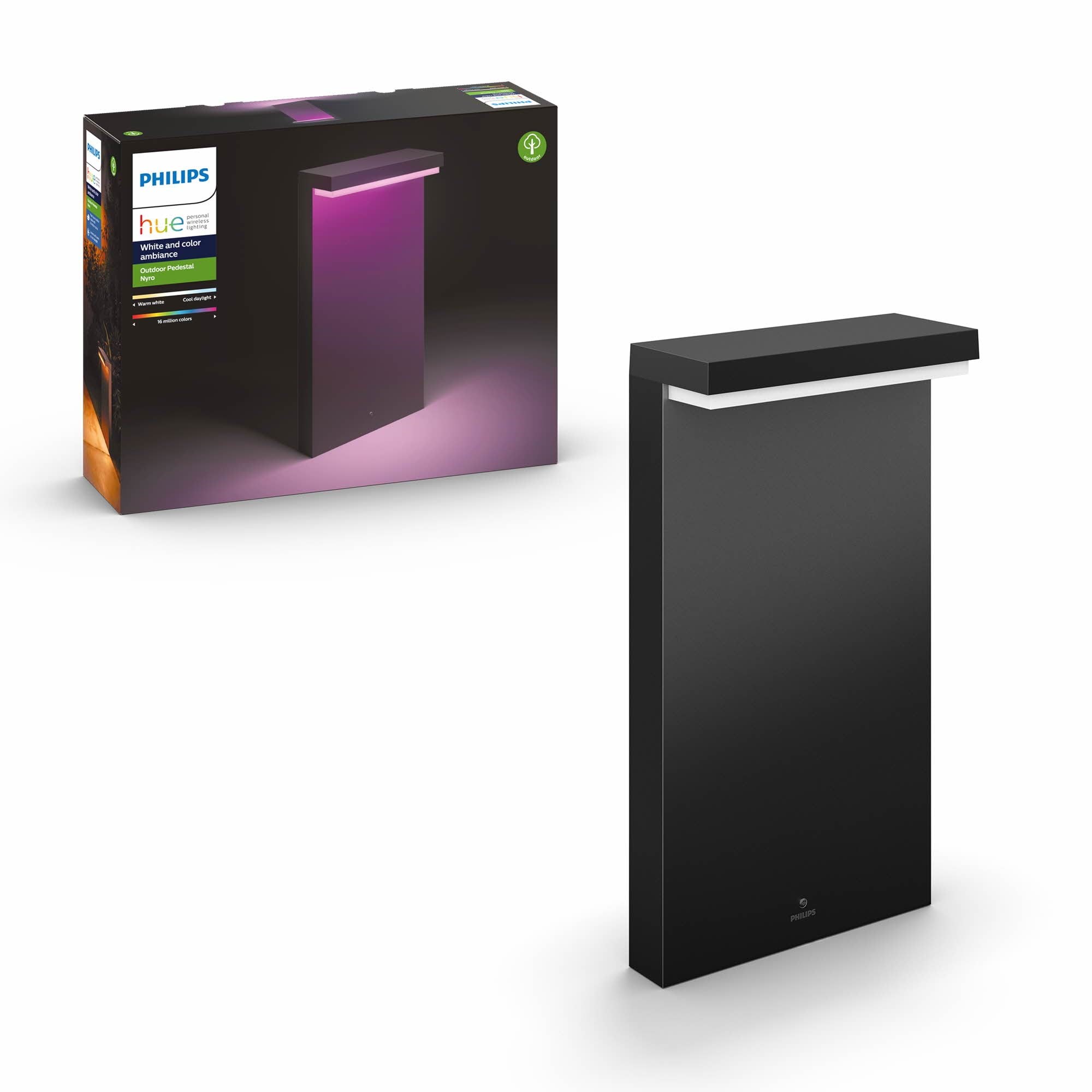 Philips Hue Outdoor Nyro Pedestal - Black - Smart Home