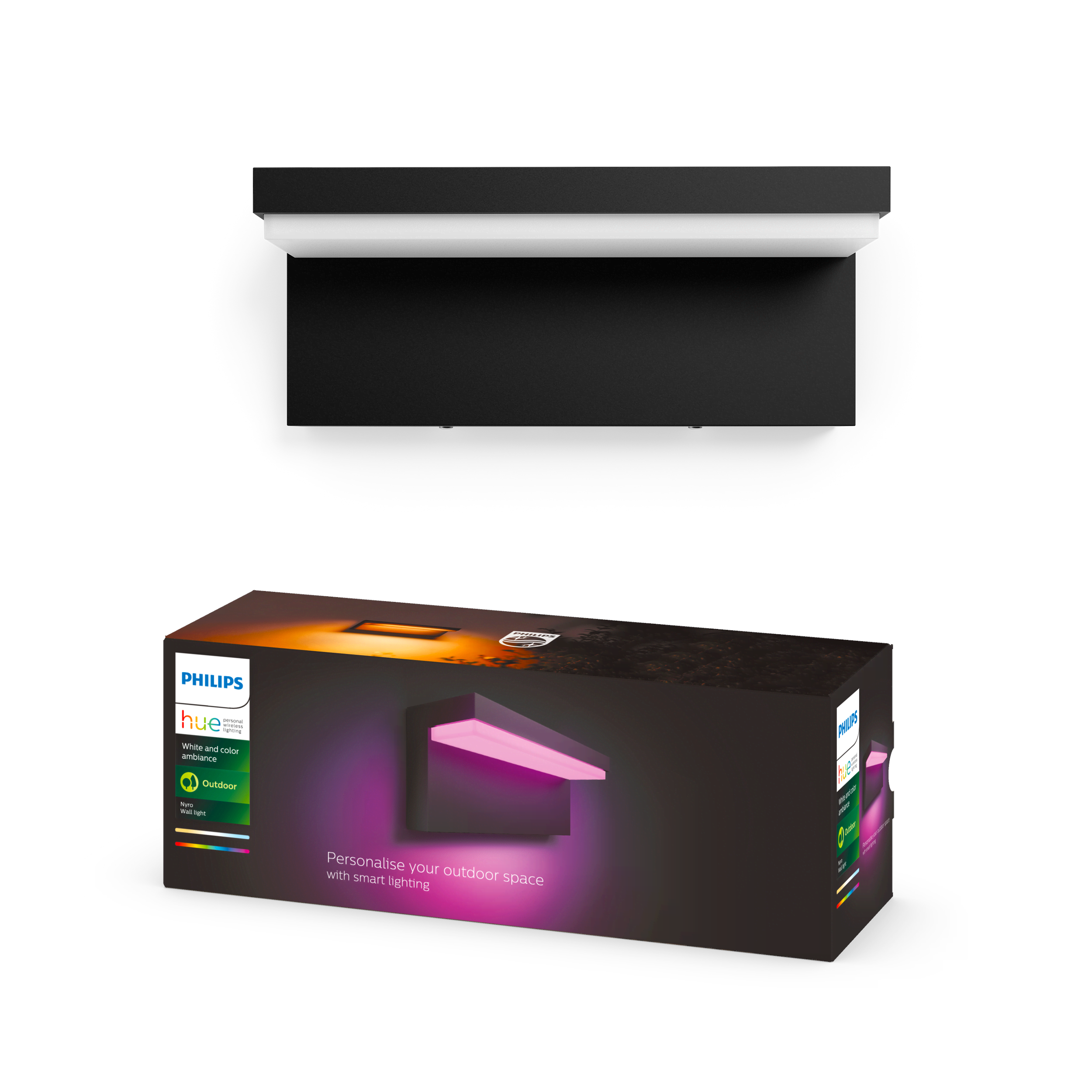 Philips Hue Nyro Outdoor Wall Light — White & Color Ambiance - Smart Home 915005841701