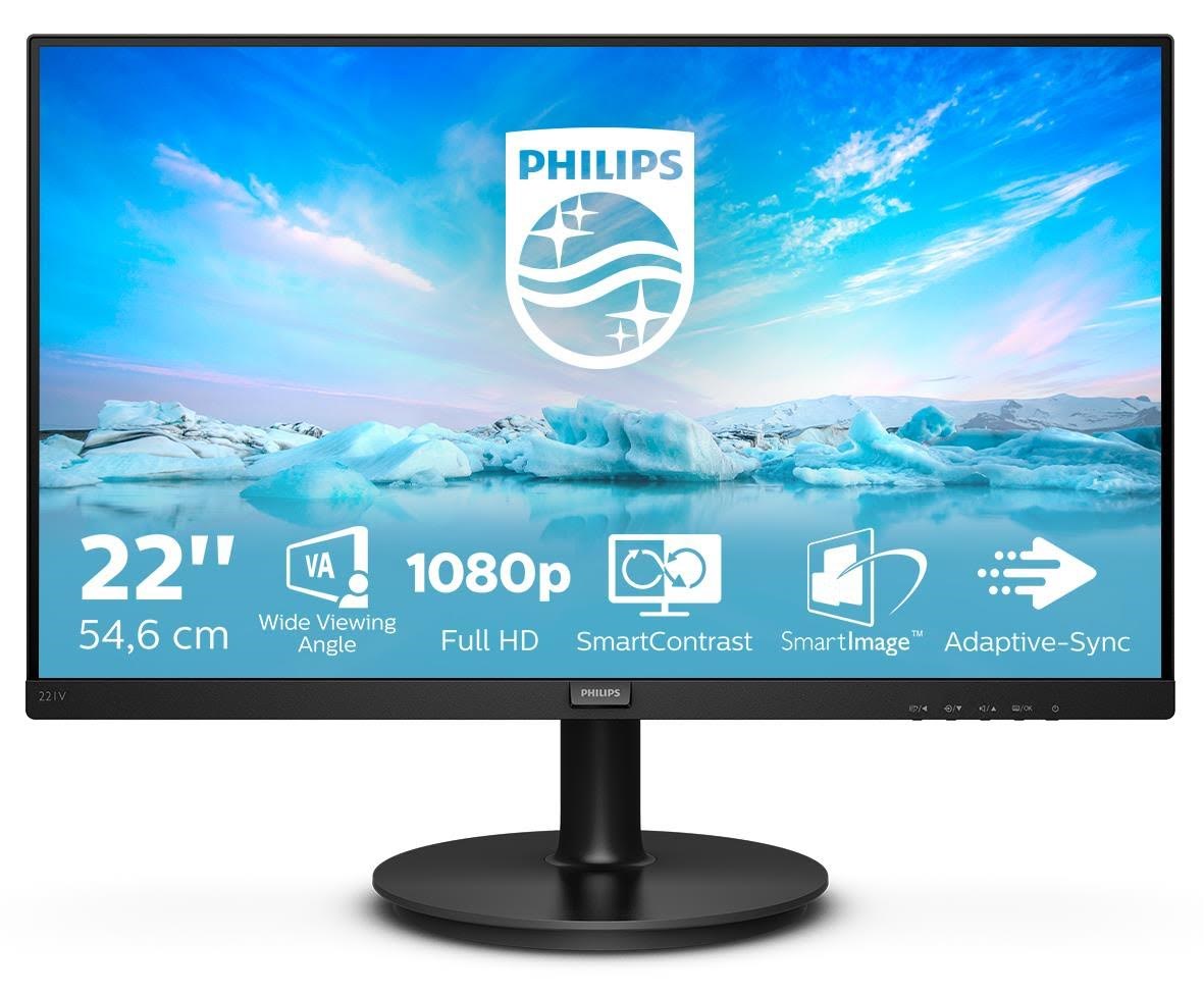 22" Philips V-line 221v8 - 1920x1080 (Fhd) - 75hz - VA - Bildschirm
