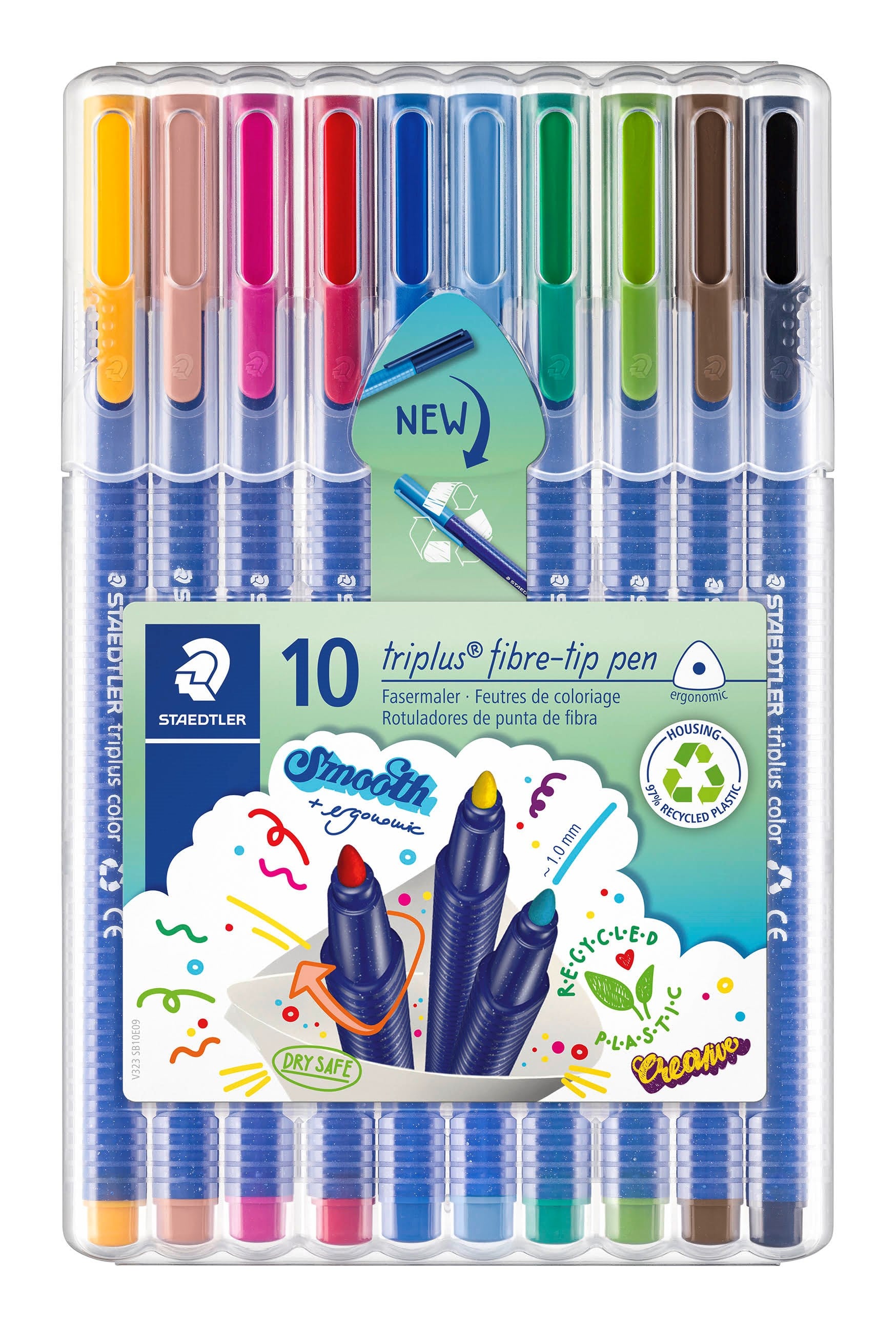 Staedtler Fasermaler Triplus Color 10st Box - Utensilien Zum Schreiben Und Zeichnen