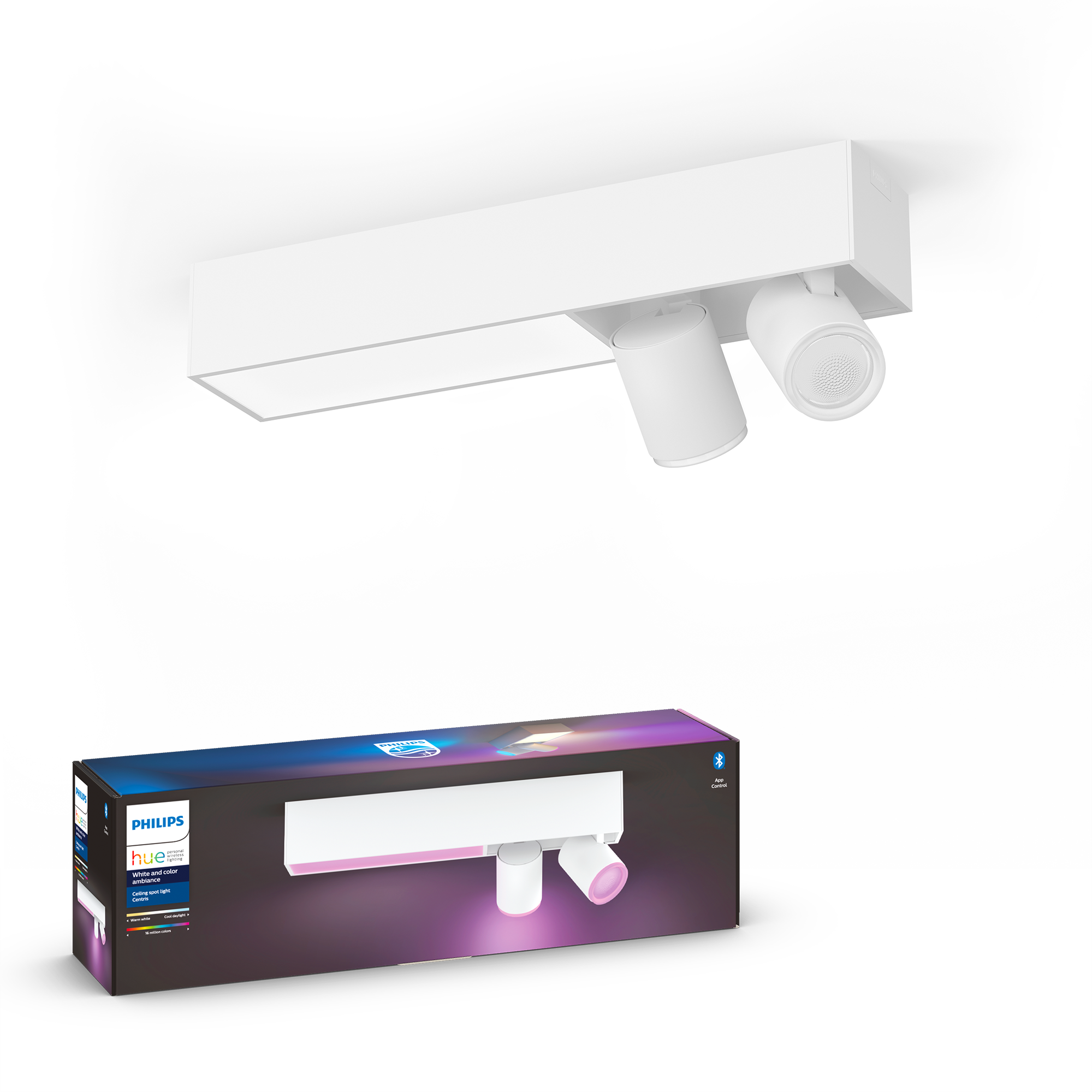 Philips Hue Centris 2-er Spots 5.7W - Weiß - Smart Home