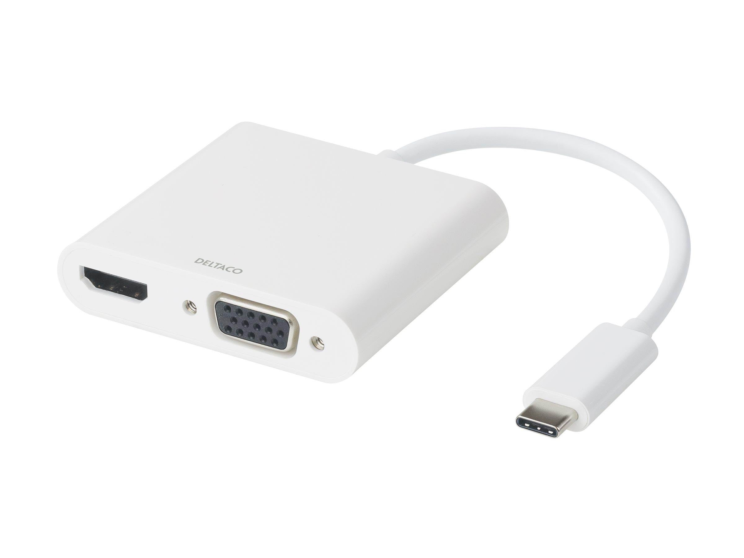Deltaco Usb-c Docking Station Hdmi/vga/usb-c 100 - Dockingstationen Usbc-hdmi16