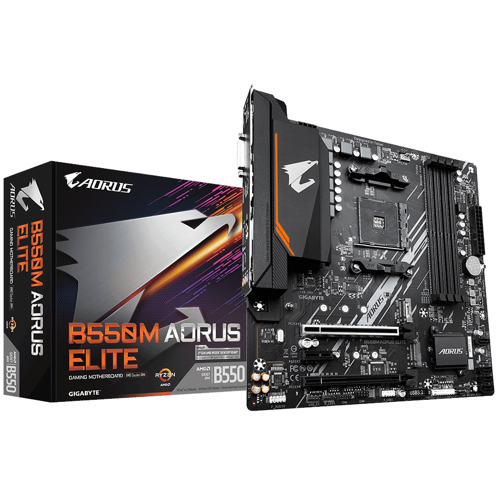 Gigabyte B550m Aorus Elite Mainboard - Amd B550 - Amd Am4 - Ddr4 Ram - Micro-atx