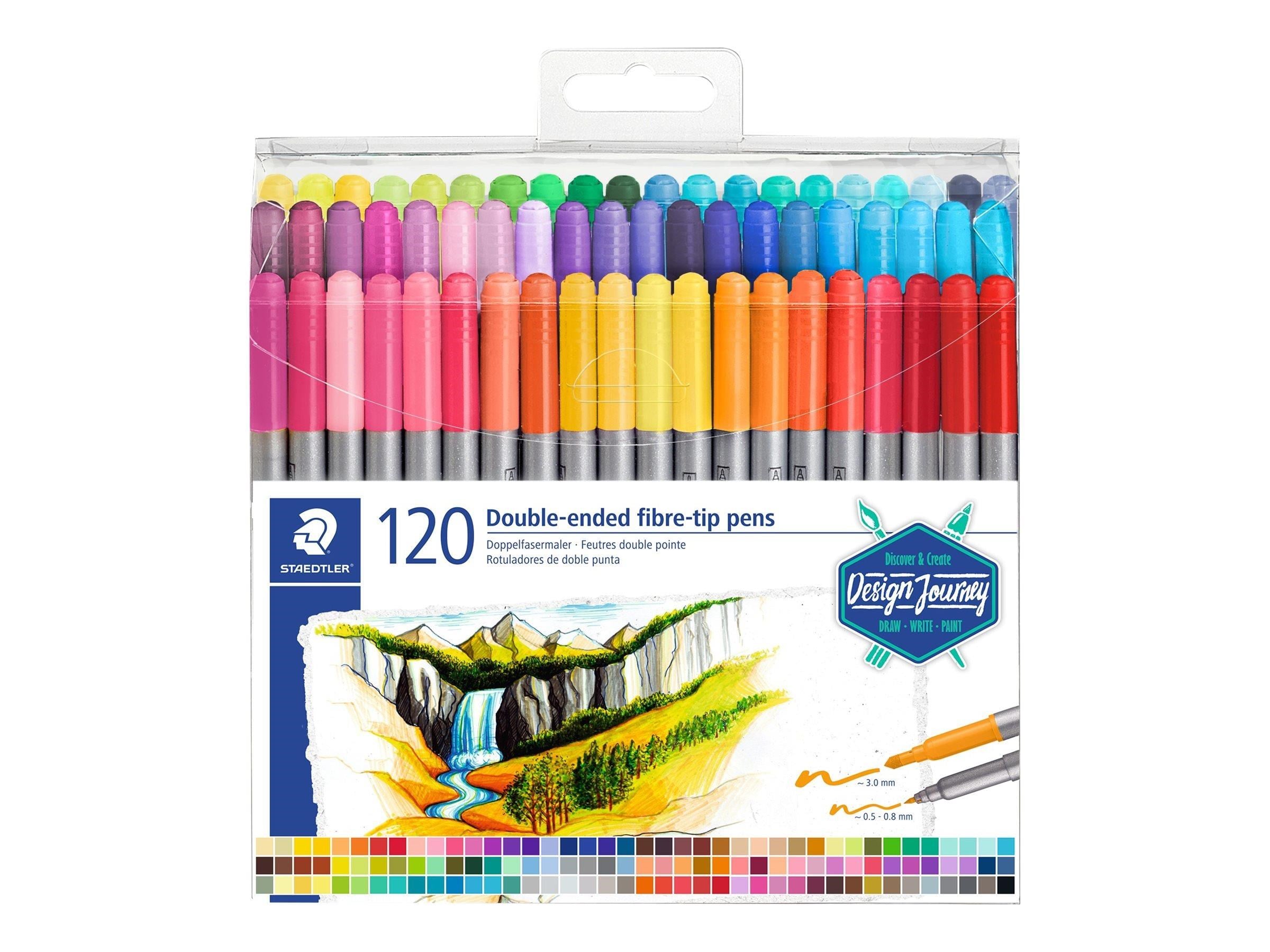 Staedtler Double-ended Fibre-tip Pens 120pcs - Hobby Zubehoer 3200 Tb120