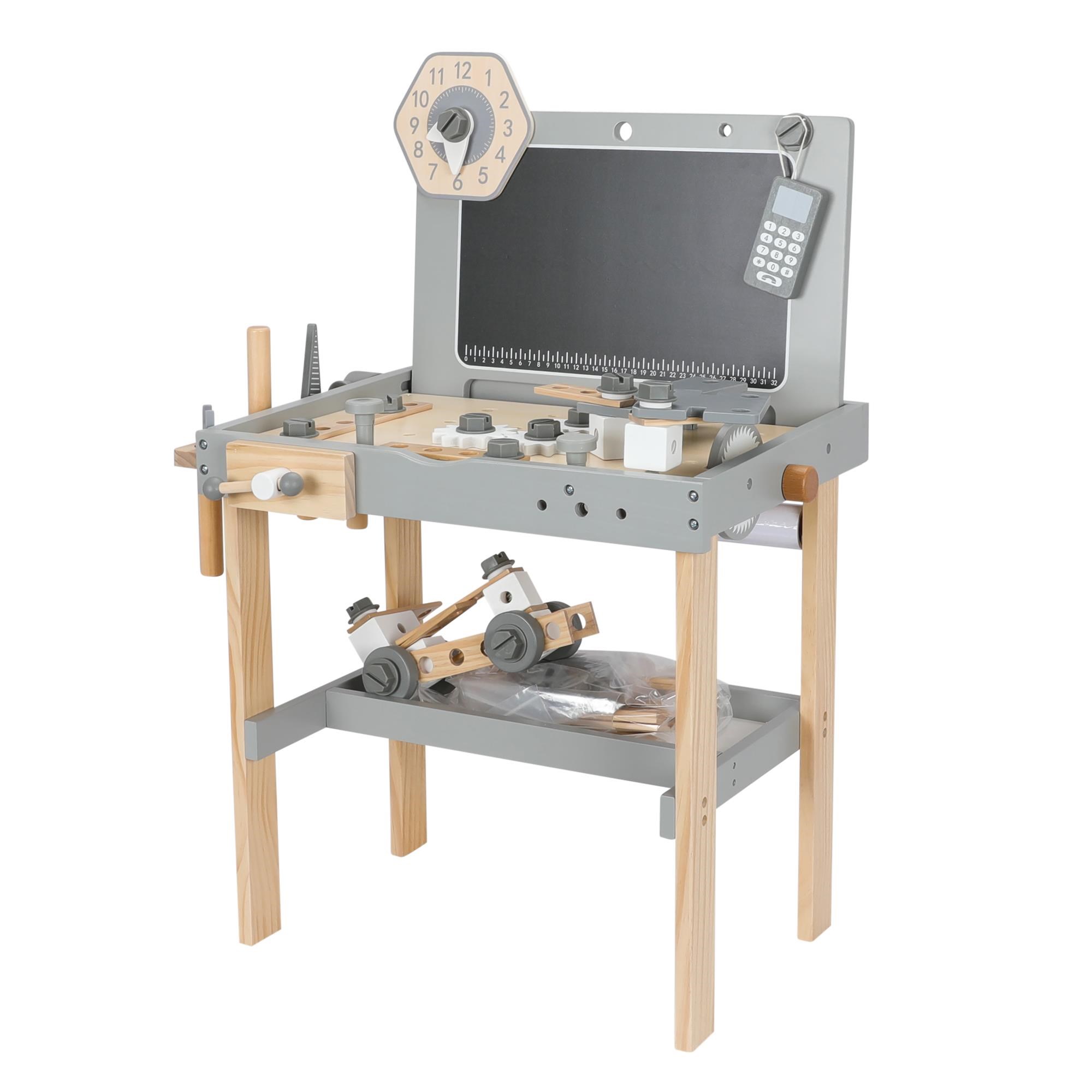 Nordic Play Workbench With Accessories Nature - Holzspielzeug