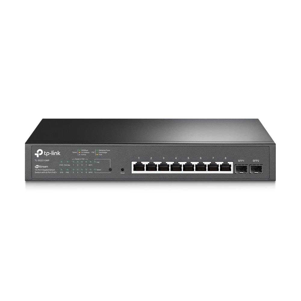 Tp-link Tl-sg2210mp Jetstream 10-port Gigabit Smart Switch With 8-port Poe+ (150w) - Switches