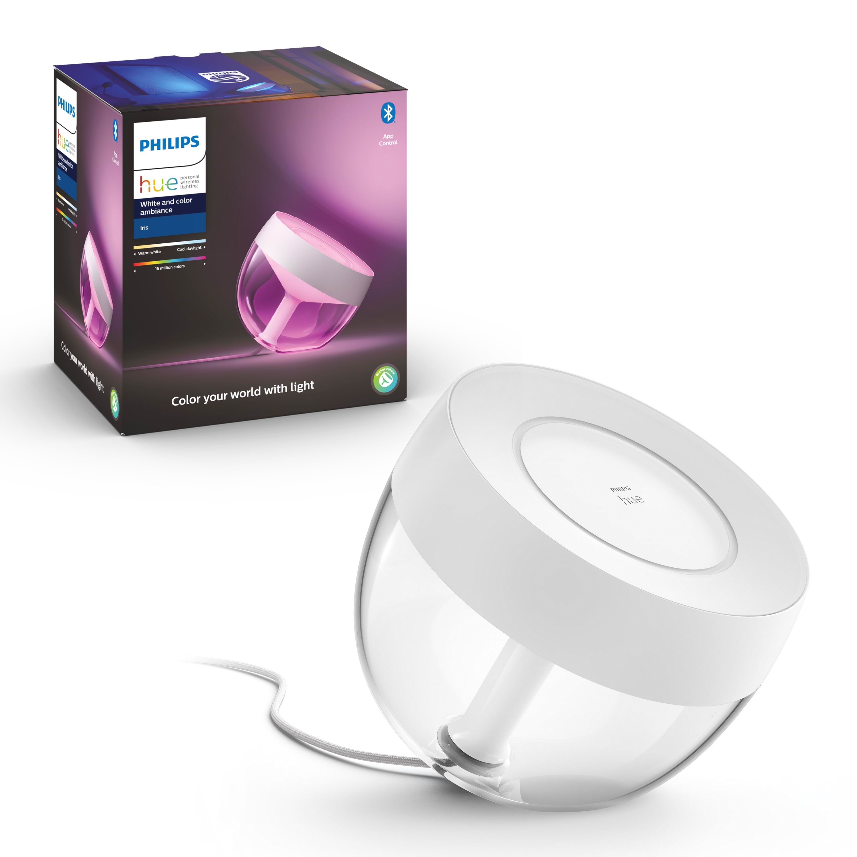 Philips Hue Iris Tischleuchte - BT - Weiss - Smart Home