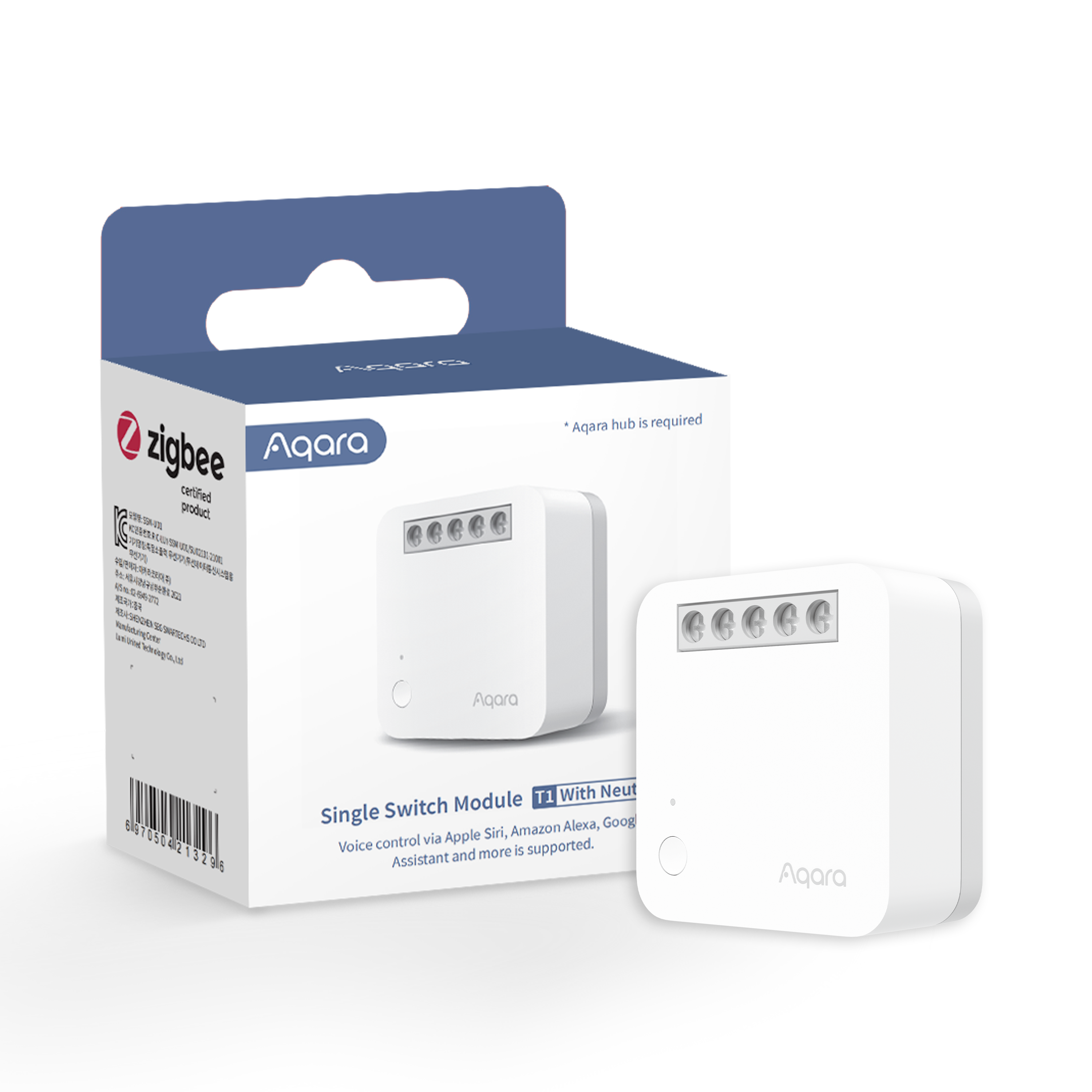 Aqara Single Switch Module T1 (With Neutral) - Smart Home Ssm-u01