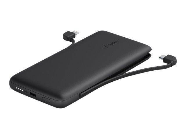Belkin 10k PD Power Bank With Integrated Cables - 10000 Mah - Powerbank Akku Schwarz Bpb006btblk