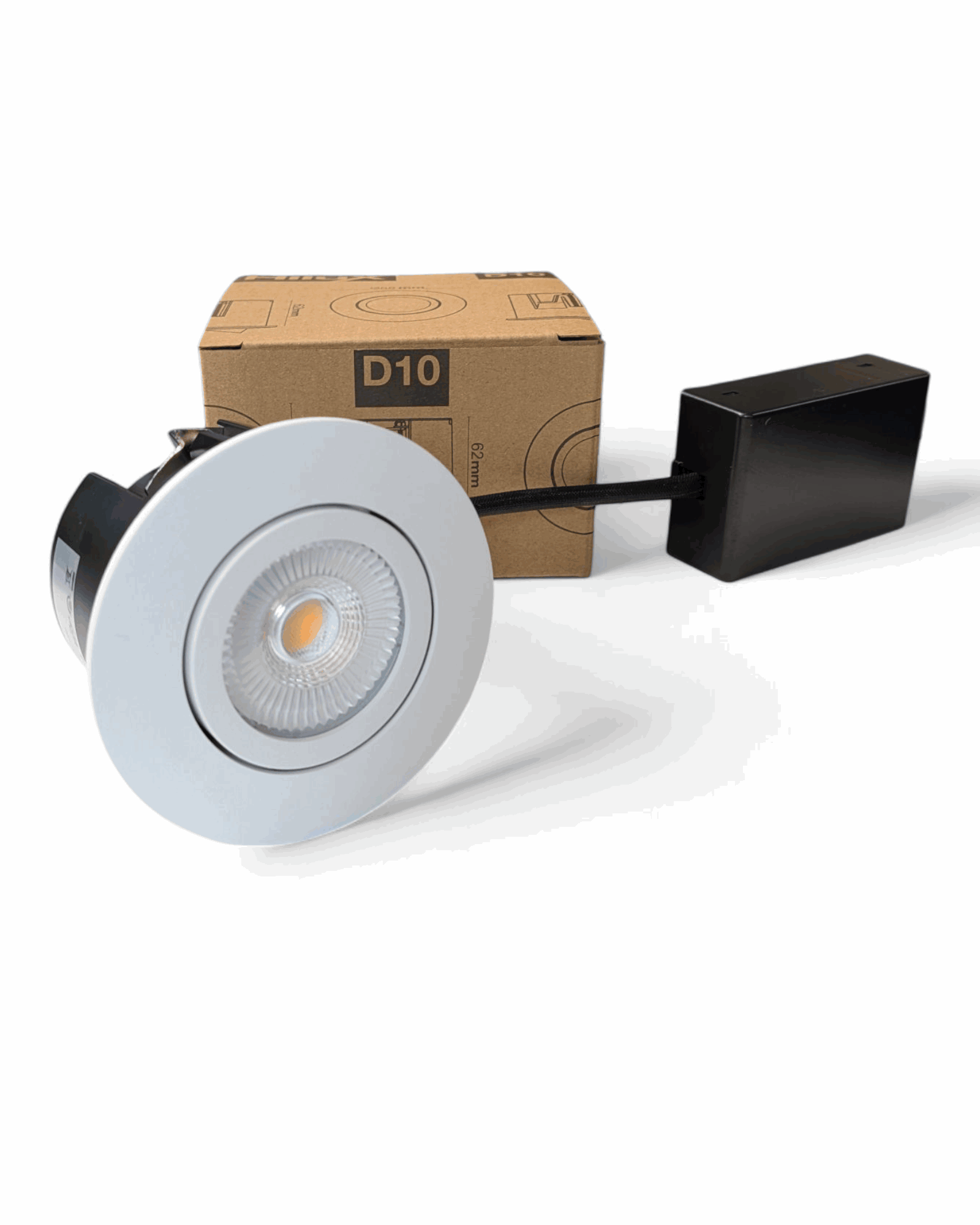 Hilux D10 Einbauspot Gu10, Mattweiß - Lampen 5714255000924