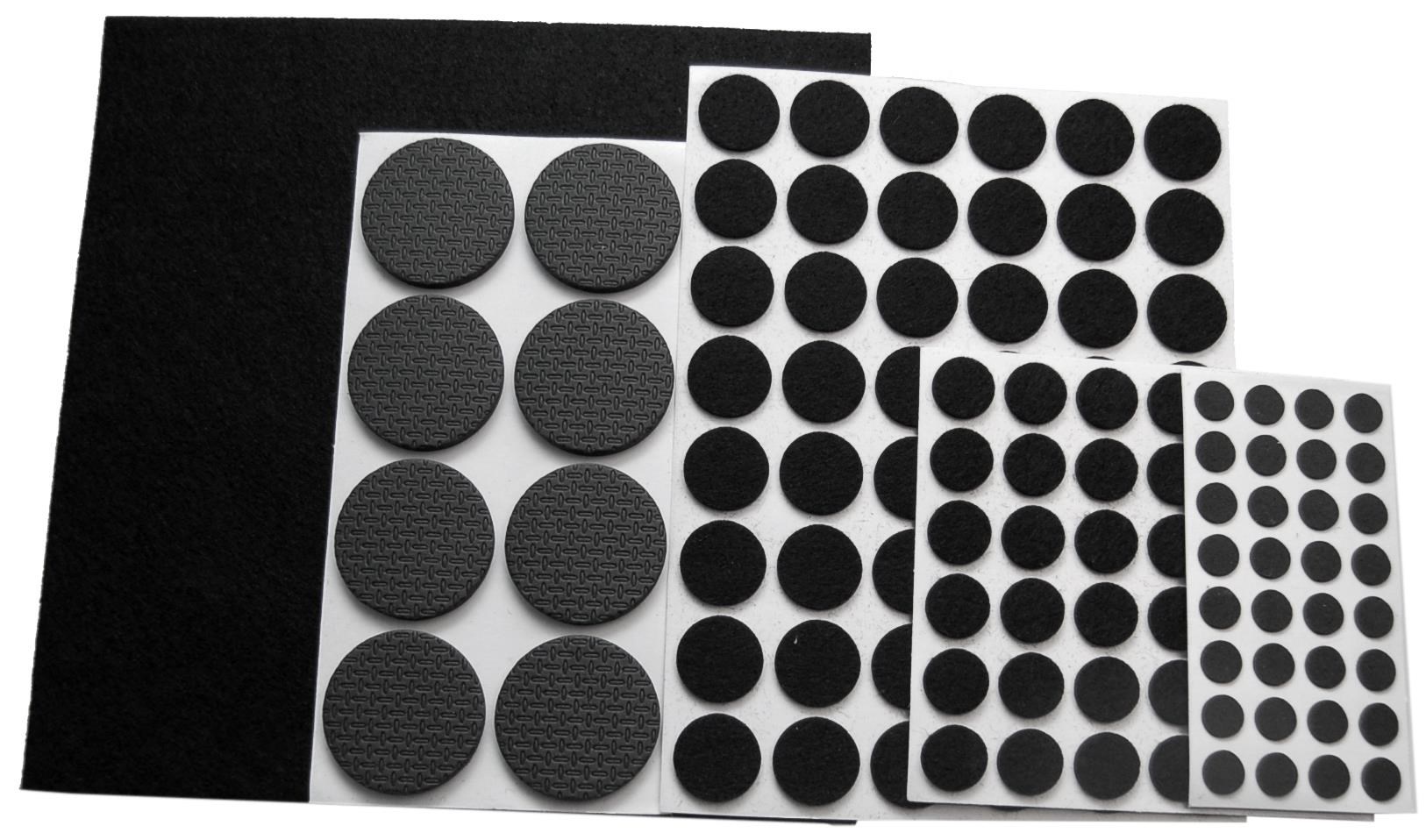 Home>it Felt Pad Kit - x 125 Assorted - Black - Naegel Schrauben