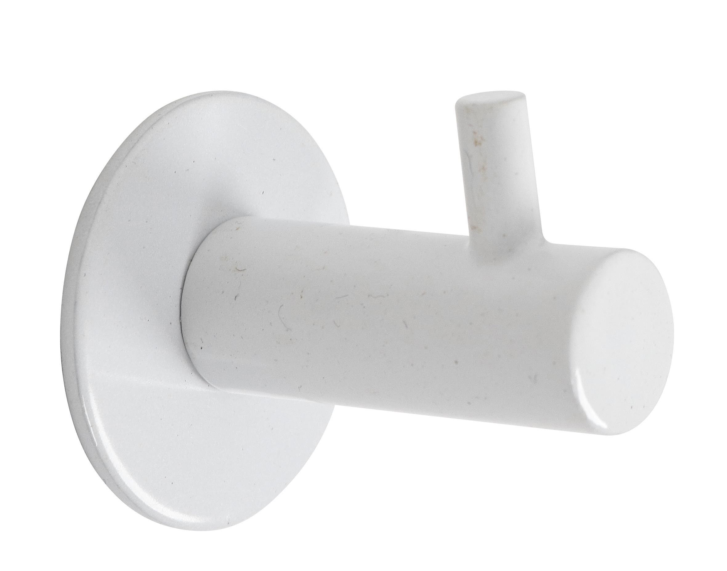 Home>it Coat Rack Round With 1 Peg - White - Halterungen Scharniere 12481