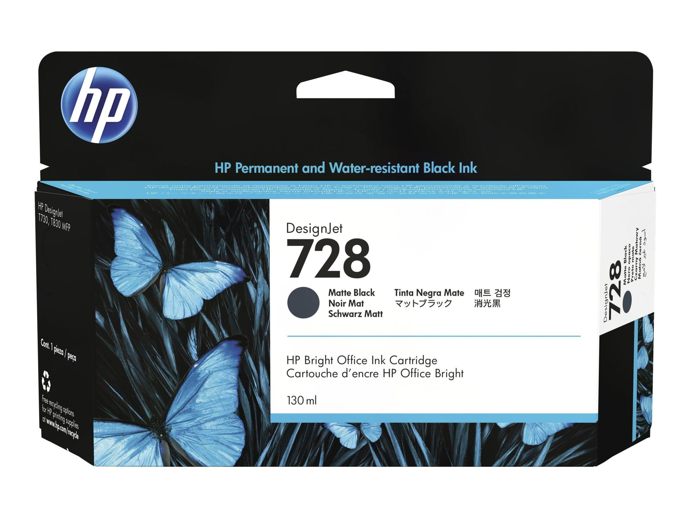 HP 728 / 3wx25a Matte Black Ink - Druckerzubehoer Tinte Toner Matt Schwarz
